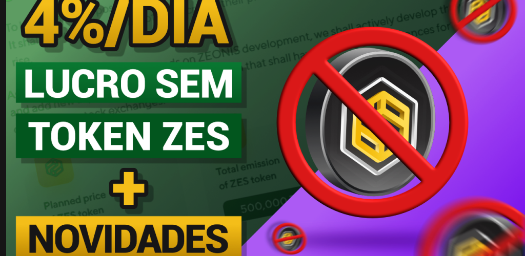 #1 - ZEONIS - MUITA COISA BOA SURGINDO - 4% DE LUCRO AO DIA SEM TOKEN ZES - FATURE ALTO, MODO AGRESSIVO