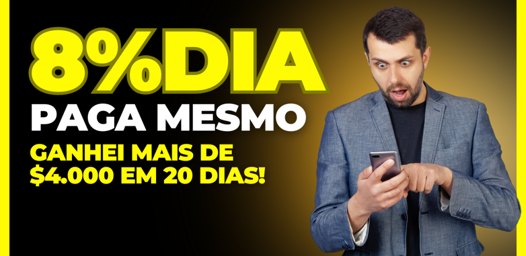 ESSA PAGA MESMO │ GANHE 8% DE LUCRO POR DIA │ GANHEI MAIS DE $4.000 EM POUCOS DIAS PLATAFORMA AGRESSIVA!