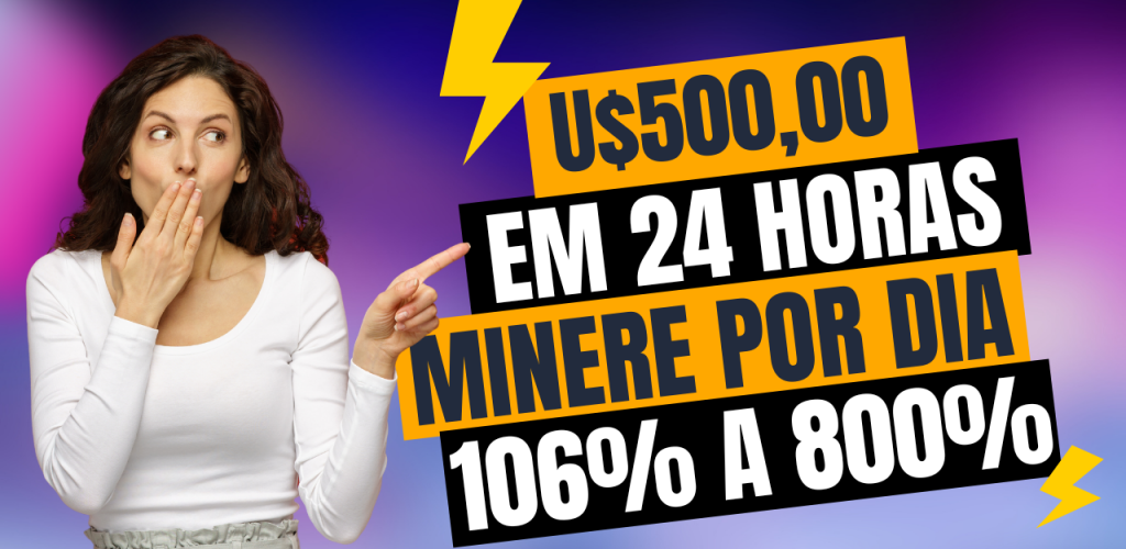 GANHEI U$500 EM 24 HORAS │ MINERADORA PAGA 106% AO DIA │ 104% A 800% EM POUCAS HORAS │ BITBRAIN!