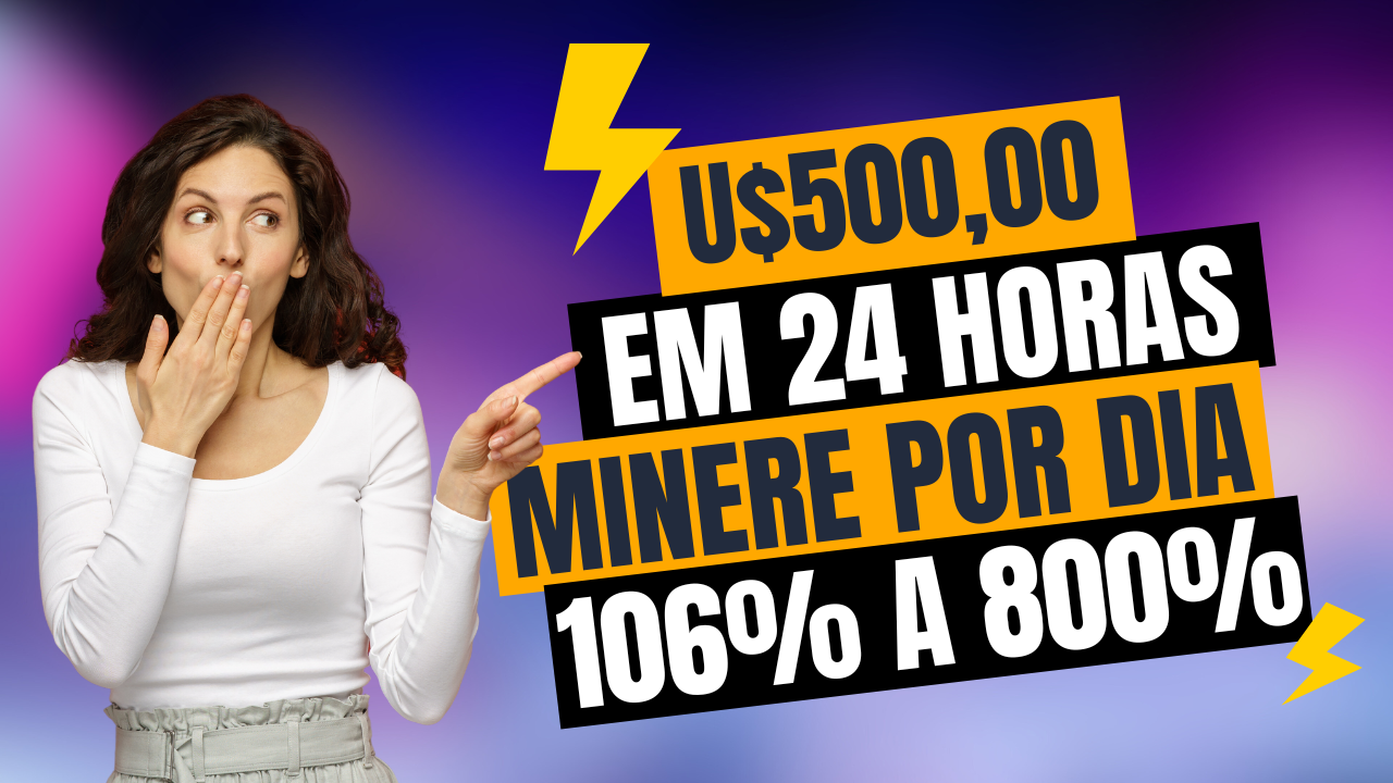 GANHEI U$500 EM 24 HORAS │ MINERADORA PAGA 106% AO DIA │ 104% A 800% EM POUCAS HORAS │ BITBRAIN!