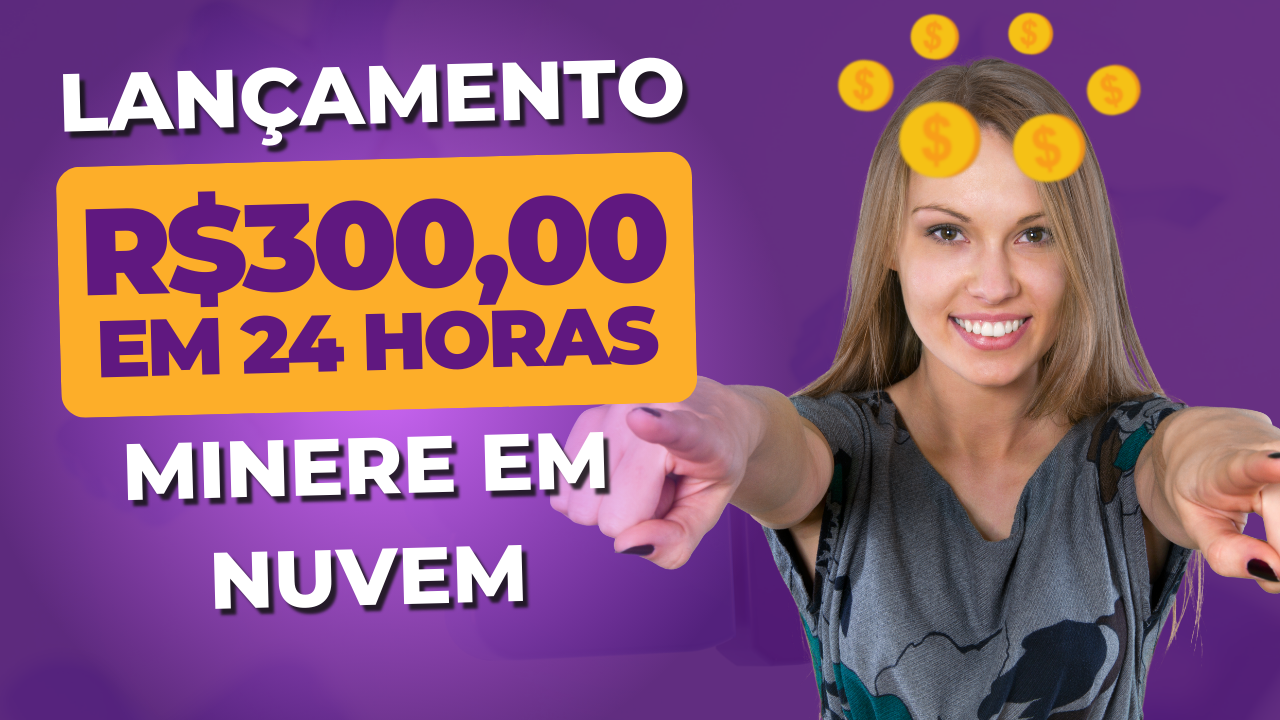 MINERADORA em NUVEM me PAGOU R$300,00 reais em 1 DIA - É LANÇAMENTO E TÁ PAGANDO 3.2 AO DIA - TARVIS!