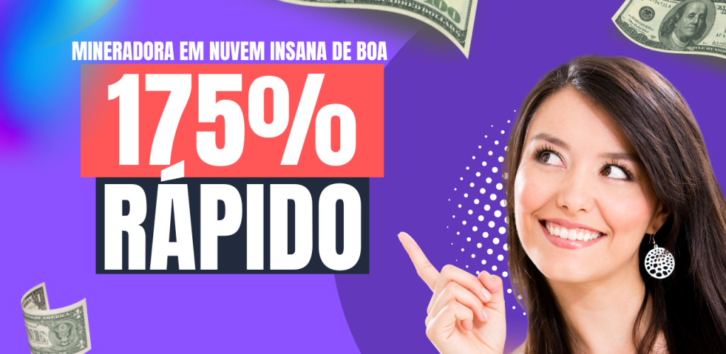 😱 ESSA MINERADORA ENDOIDOU 😱 175% DE LUCRO RÁPIDO E PAGA MESMO - PAGA IGUAL FOGUETE E LANÇOU HOJE!